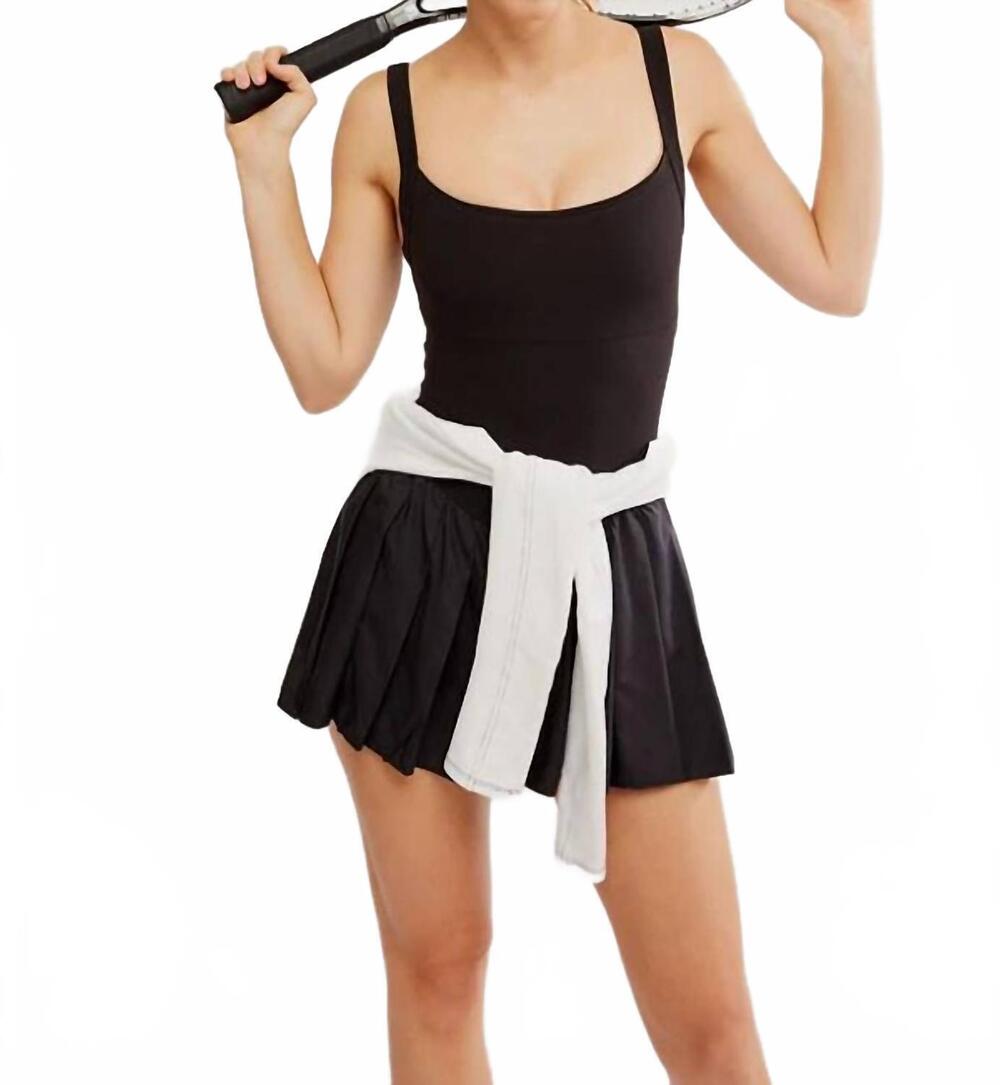 NEW FREE PEOPLE women's swing of things skortsie in black